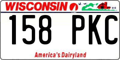 WI license plate 158PKC