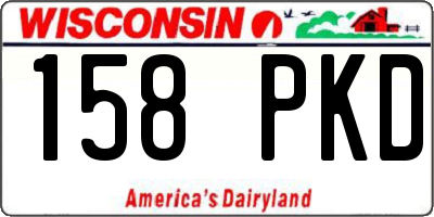 WI license plate 158PKD