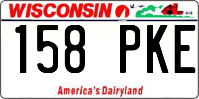 WI license plate 158PKE