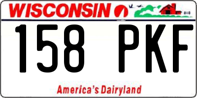 WI license plate 158PKF