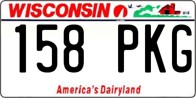 WI license plate 158PKG