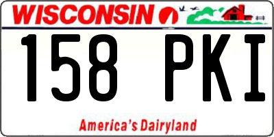 WI license plate 158PKI