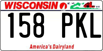 WI license plate 158PKL
