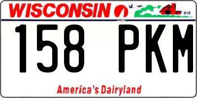 WI license plate 158PKM