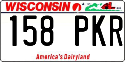 WI license plate 158PKR