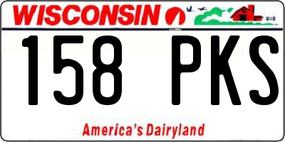 WI license plate 158PKS
