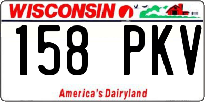 WI license plate 158PKV