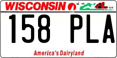 WI license plate 158PLA