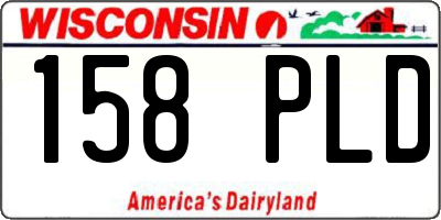 WI license plate 158PLD