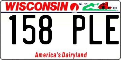 WI license plate 158PLE