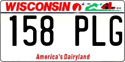 WI license plate 158PLG