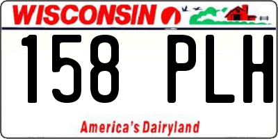 WI license plate 158PLH