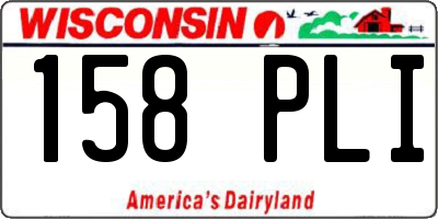 WI license plate 158PLI