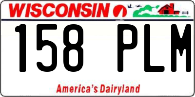 WI license plate 158PLM