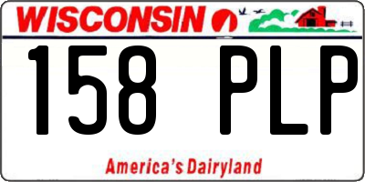WI license plate 158PLP