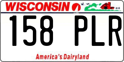 WI license plate 158PLR