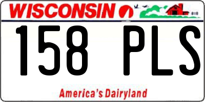 WI license plate 158PLS