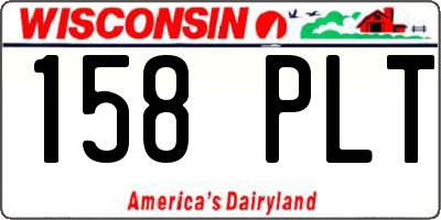 WI license plate 158PLT