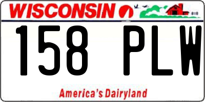 WI license plate 158PLW