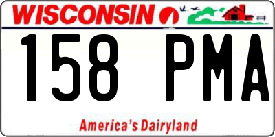 WI license plate 158PMA