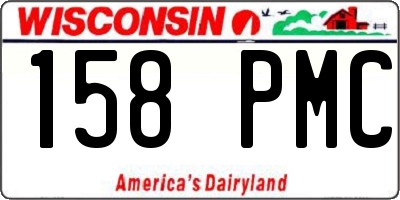 WI license plate 158PMC