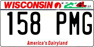 WI license plate 158PMG