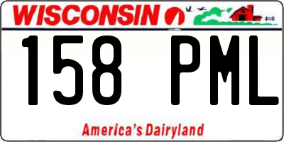 WI license plate 158PML