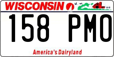 WI license plate 158PMO