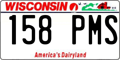 WI license plate 158PMS
