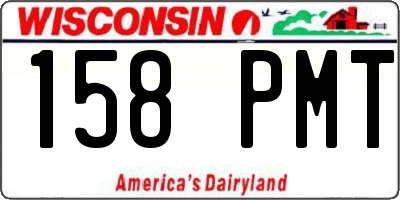WI license plate 158PMT