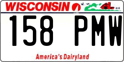 WI license plate 158PMW