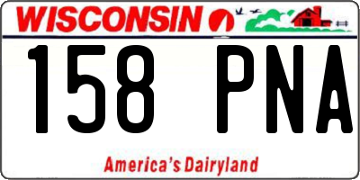 WI license plate 158PNA