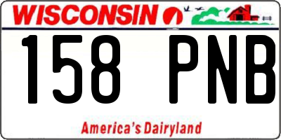 WI license plate 158PNB