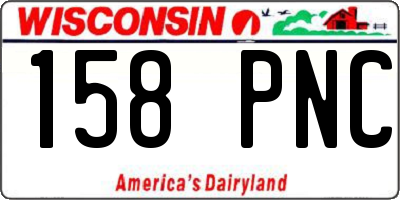 WI license plate 158PNC