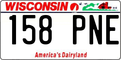 WI license plate 158PNE