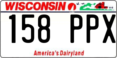 WI license plate 158PPX