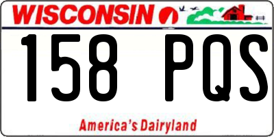 WI license plate 158PQS