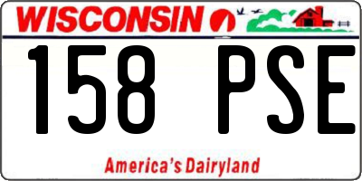 WI license plate 158PSE