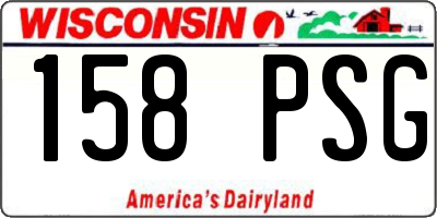 WI license plate 158PSG