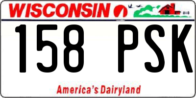 WI license plate 158PSK