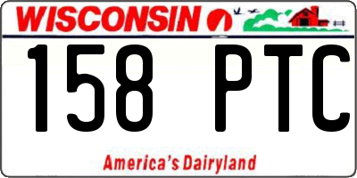 WI license plate 158PTC