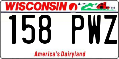 WI license plate 158PWZ