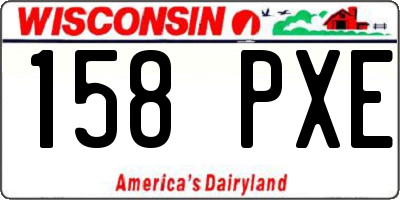 WI license plate 158PXE