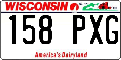 WI license plate 158PXG