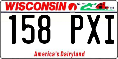 WI license plate 158PXI