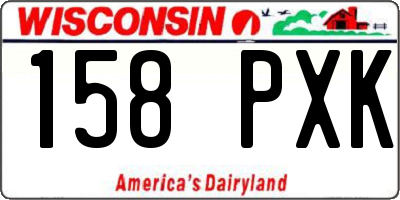 WI license plate 158PXK