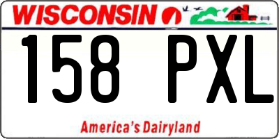 WI license plate 158PXL