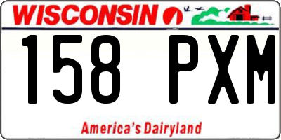 WI license plate 158PXM