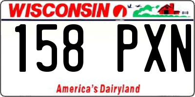 WI license plate 158PXN
