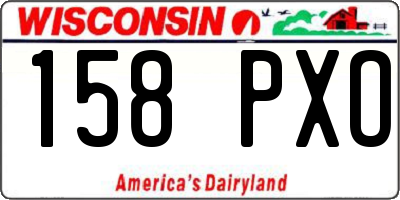 WI license plate 158PXO